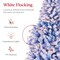 Best Choice Products Pre-Lit Blue Christmas Pine Tree w/ Flocked Branches, Warm-White Lights